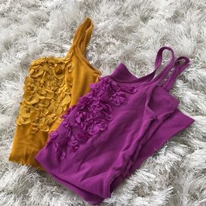 *2in 1* J.Crew Purple and Orange Tank Top Size XXS